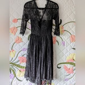 Black Lace Dress by La Femme En Noir Size Small - New
